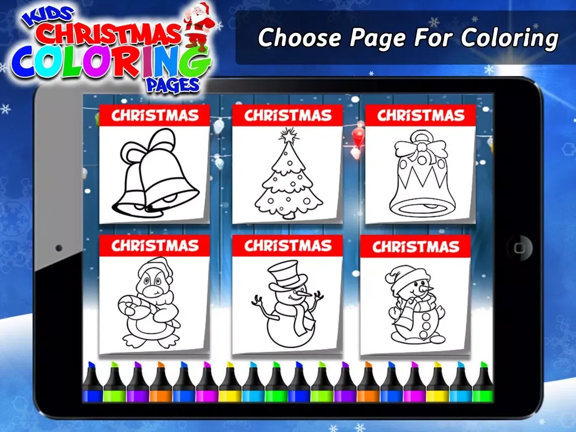ภาพหน้าจอของ Kids Christmas Coloring Pages - Christmas Game iPad 