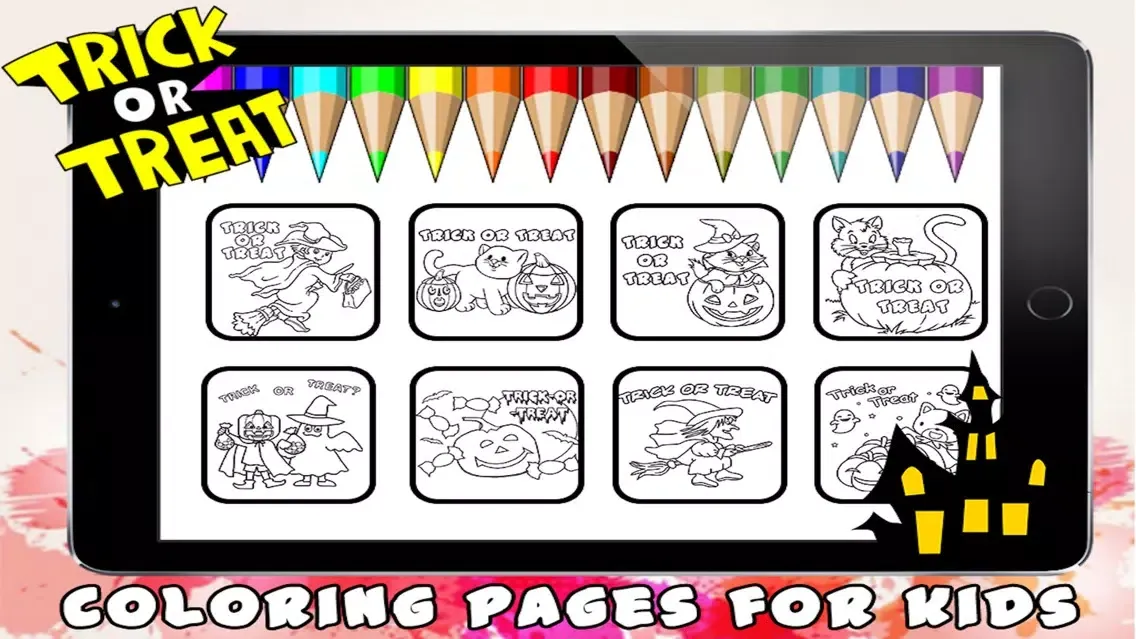 Tangkapan layar Trick Or Treat Coloring Book - Halloween Game