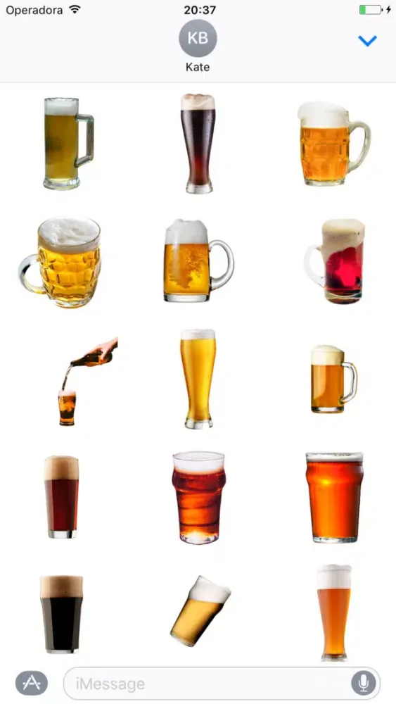 Ảnh chụp màn hình của Beer and Cerveza Stickers