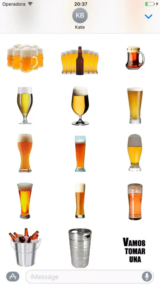 Ảnh chụp màn hình của Beer and Cerveza Stickers