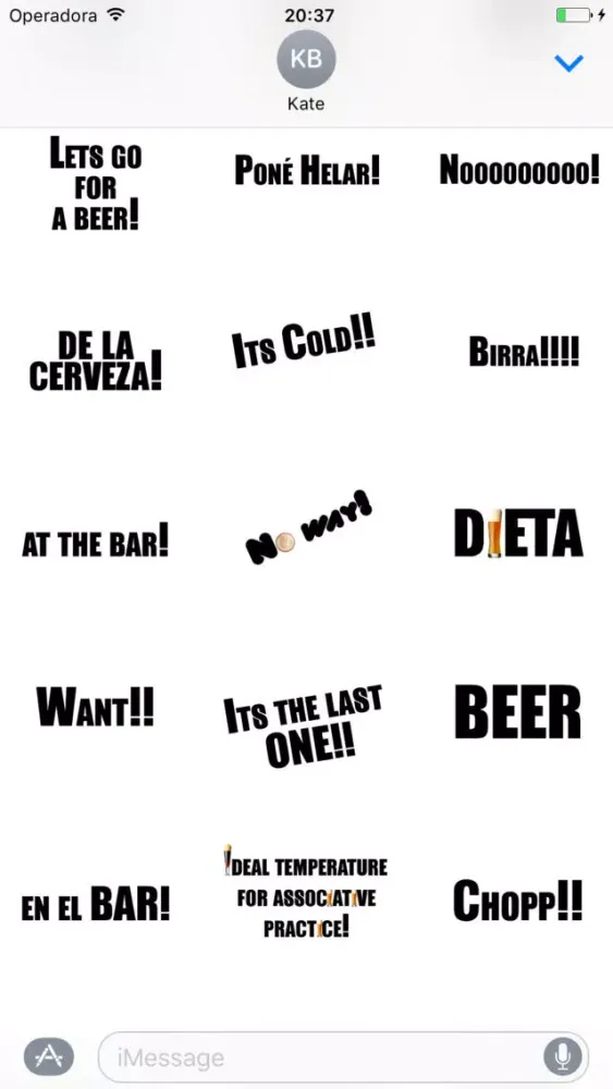 Ảnh chụp màn hình của Beer and Cerveza Stickers