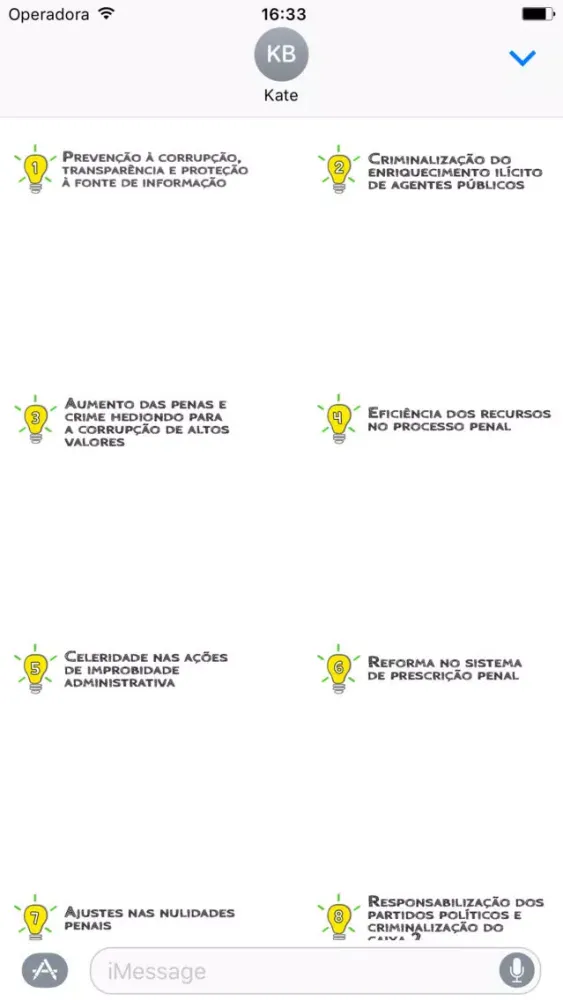 Captures d'écran de 10 Medidas Contra a Corrupção