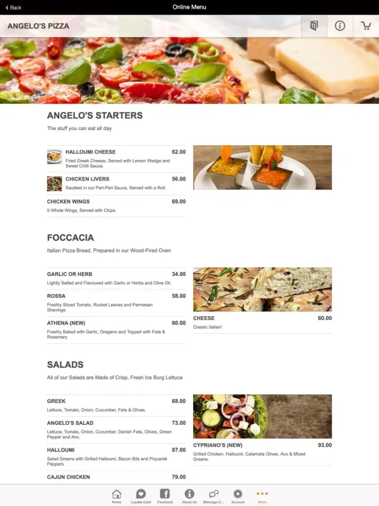 Angelo's Pizza-pasta-grill iPad  Ekran Görüntüleri