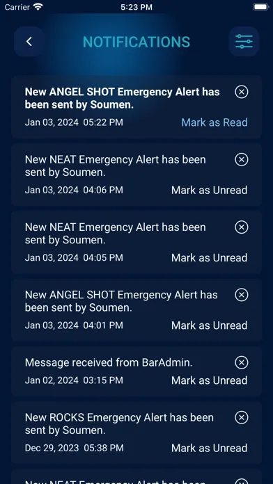 Capturas de pantalla de Angel Shot Alert BAR STAFF