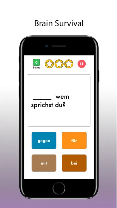 Ảnh chụp màn hình của Verben mit Präpositionen Plus