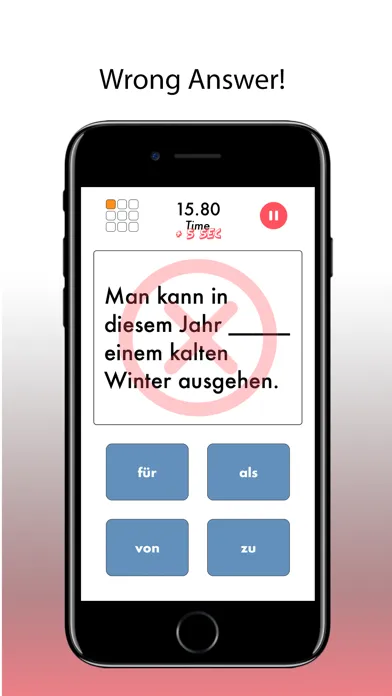 Ảnh chụp màn hình của Verben mit Präpositionen Plus
