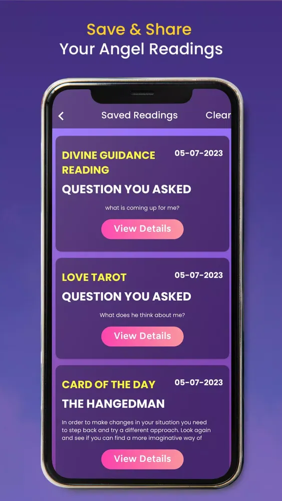 Angel Reading Cards Screenshots