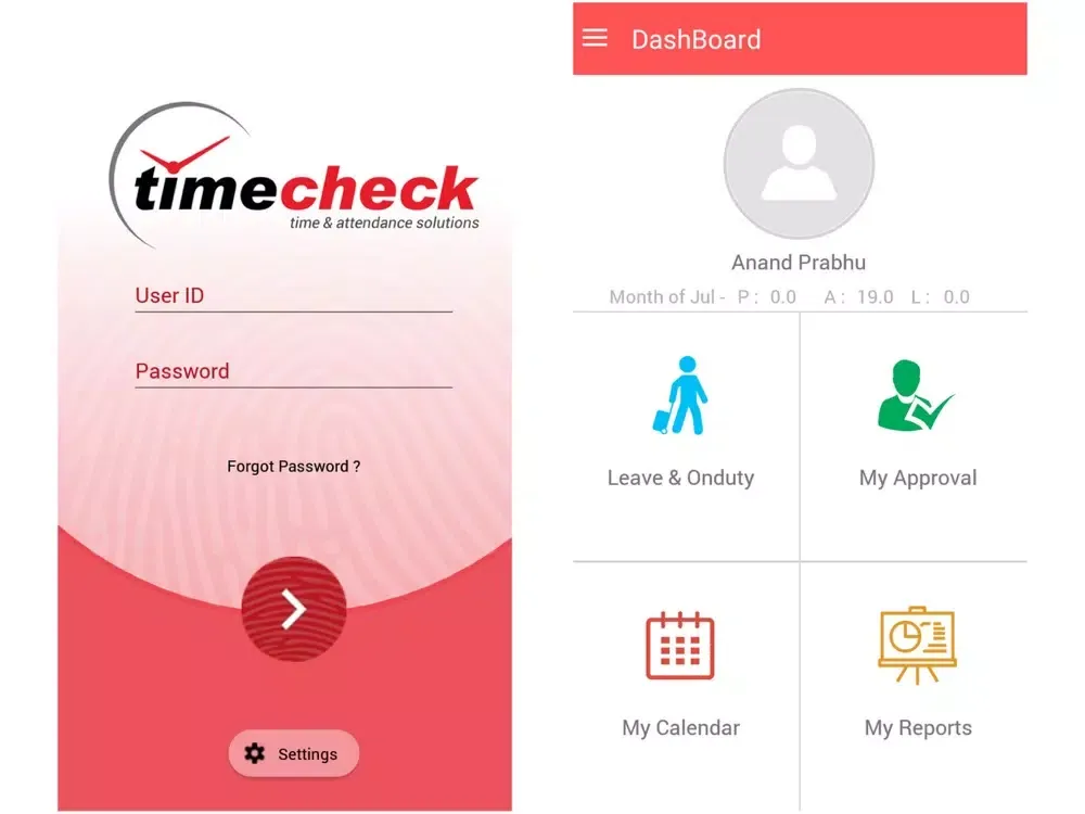 Capturas de tela do Timecheck - Time & Attendance iPad 