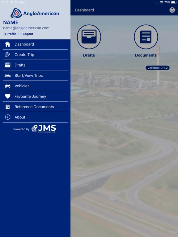 Anglo American Road Travel App iPad  स्क्रीनशॉट