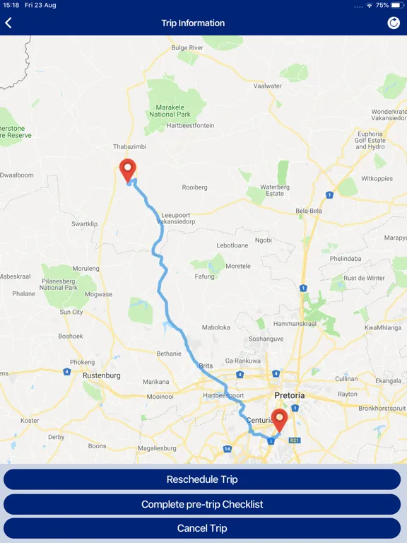 Anglo American Road Travel App iPad  स्क्रीनशॉट