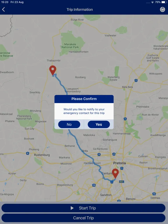 Anglo American Road Travel App iPad  स्क्रीनशॉट