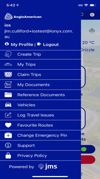 Anglo American Road Travel App स्क्रीनशॉट