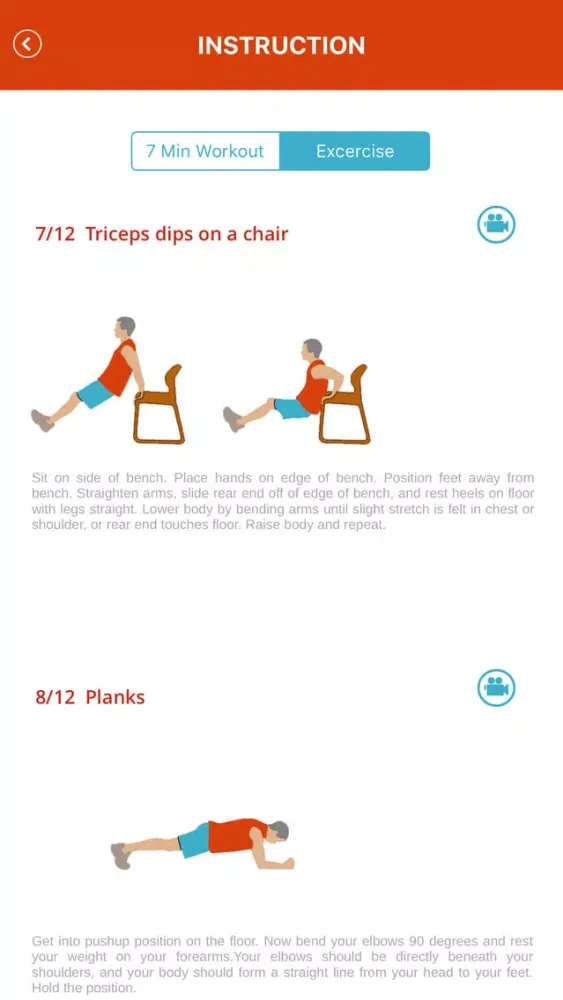 7 Minute Scientific Workout سکرین شاٹس