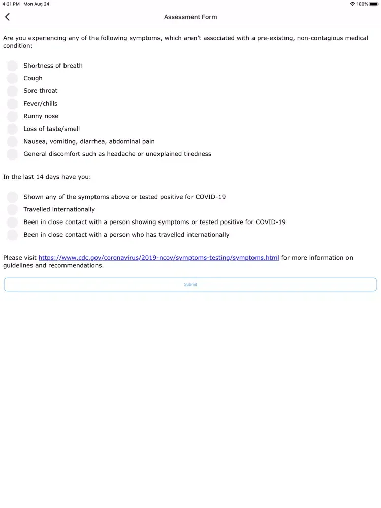Tangkapan skrin Shorenstein Screen iPad 