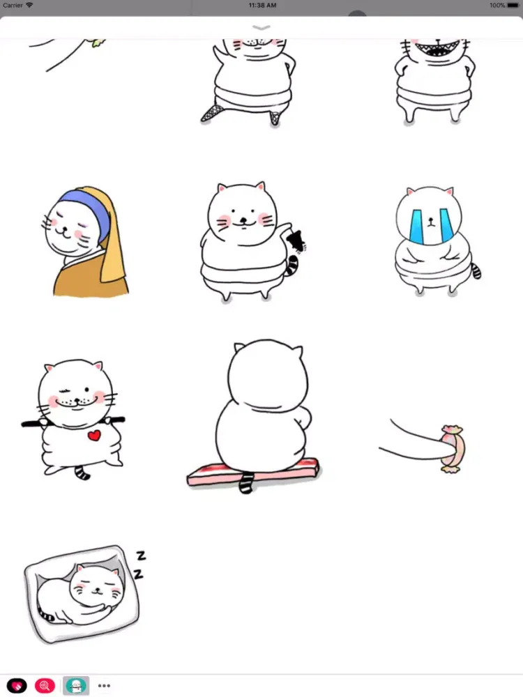 Capturas de tela do Cat Lady Animated Stickers iPad 