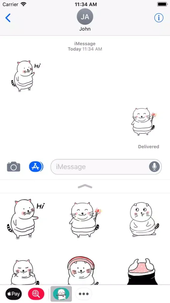 Capturas de tela do Cat Lady Animated Stickers