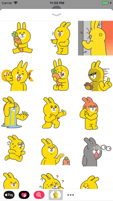 Yellow Bunny Animated Stickers स्क्रीनशॉट