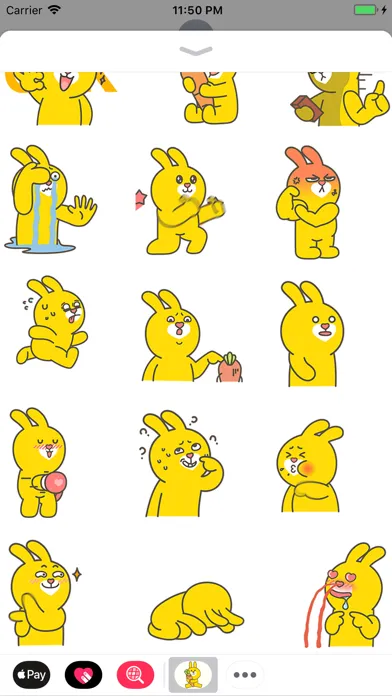Yellow Bunny Animated Stickers स्क्रीनशॉट