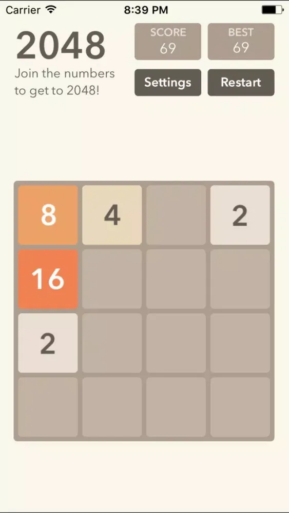 Zrzuty ekranu 2048 Speed