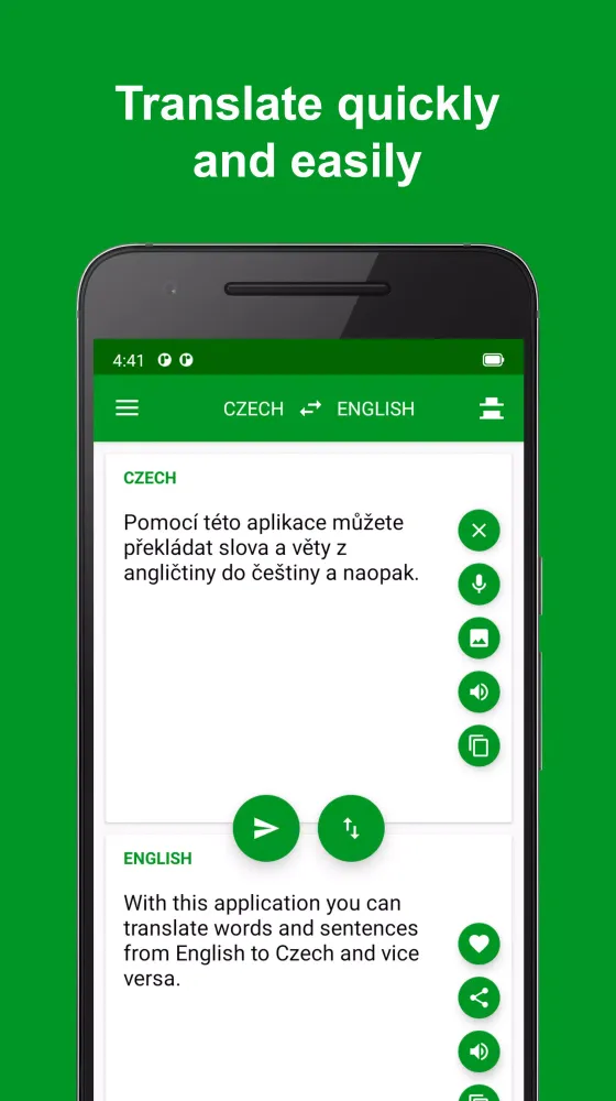 Captures d'écran de Czech - English Translator