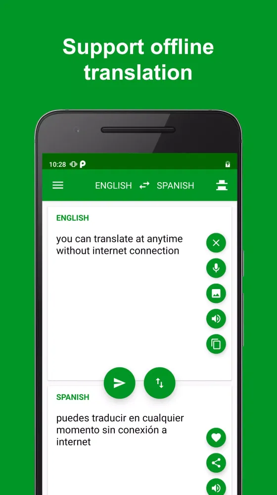 Spanish - English Translator Screenshots