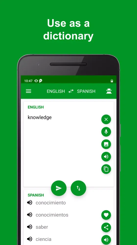Spanish - English Translator Screenshots