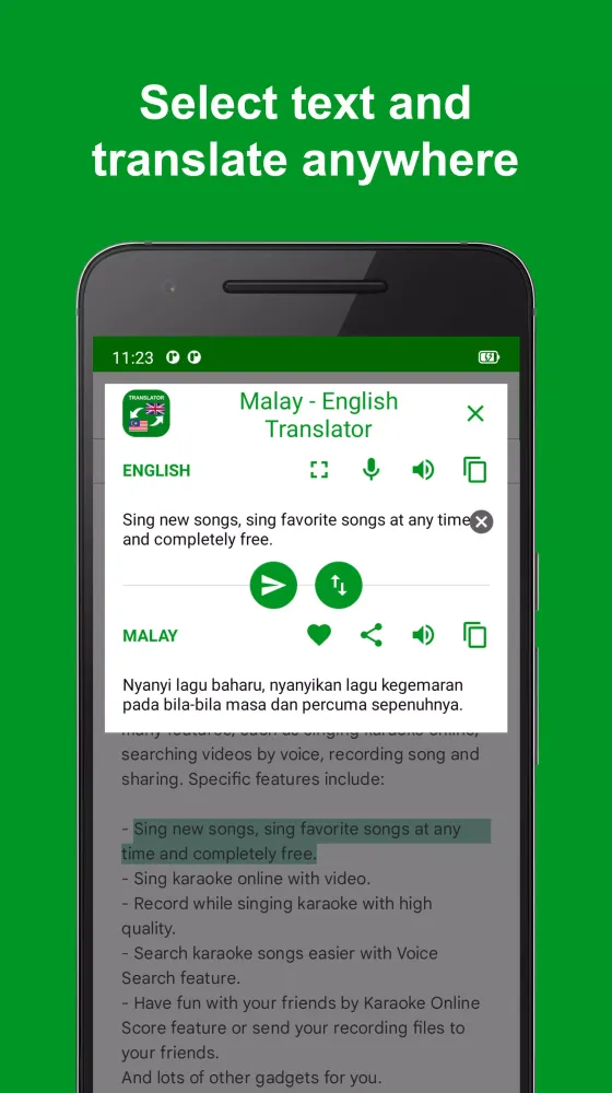 Malay - English Translator سکرین شاٹس