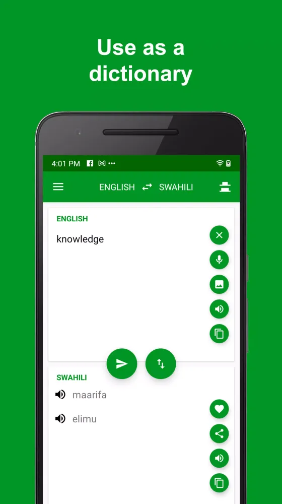 Tangkapan layar Swahili - English Translator