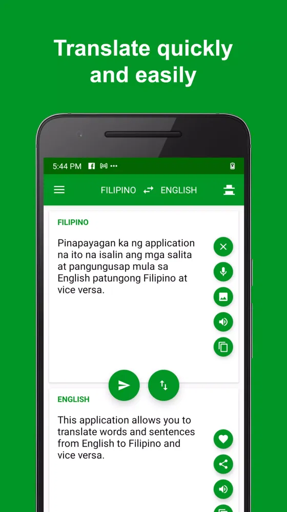 Tangkapan skrin Filipino - English Translator