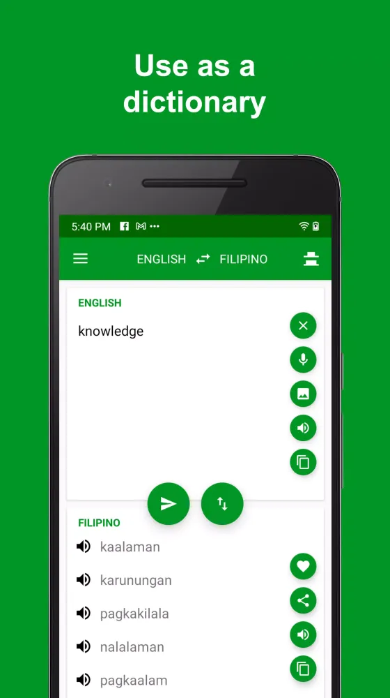 Tangkapan skrin Filipino - English Translator