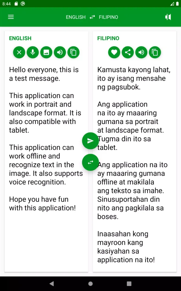Tangkapan skrin Filipino - English Translator