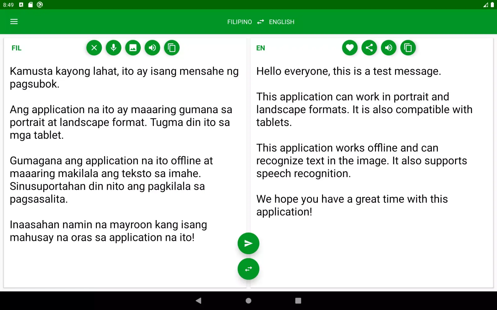 Tangkapan skrin Filipino - English Translator