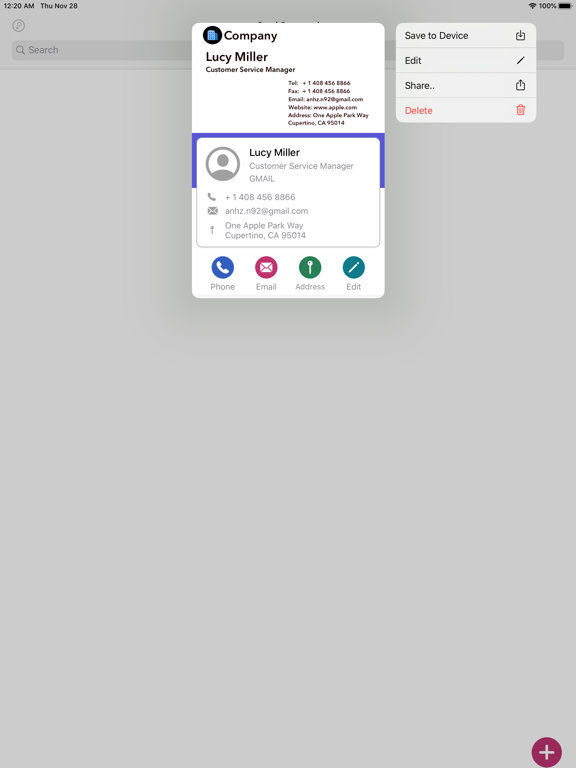 CamCard: Business Card Scanner iPad  スクリーンショット