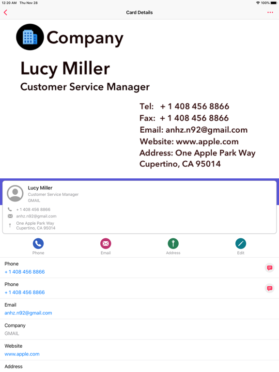 CamCard: Business Card Scanner iPad  スクリーンショット