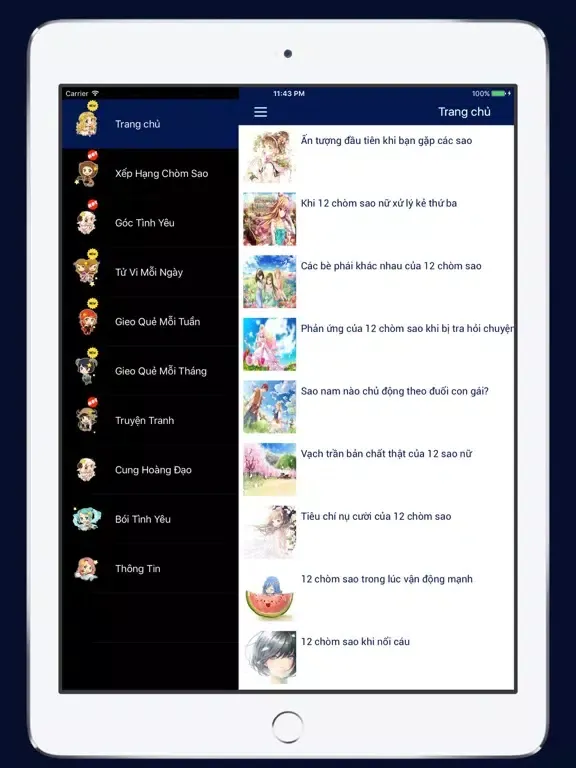 Mật ngữ 12 chòm sao 2018 iPad  Screenshots
