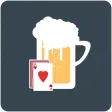 Flip card, drink beer Flip card, drink beer