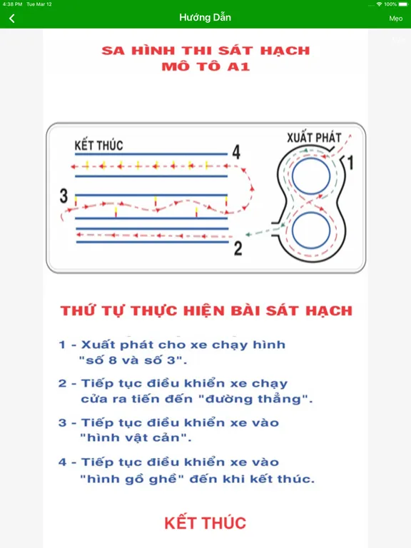 Hướng dẫn ôn thi GPLX hạng A1 iPad 应用截图