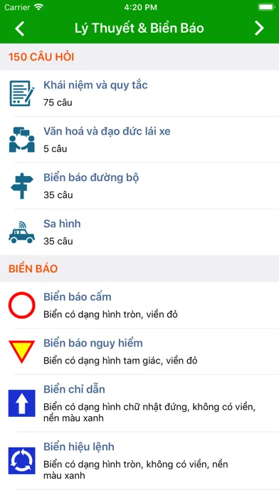 Hướng dẫn ôn thi GPLX hạng A1应用截图
