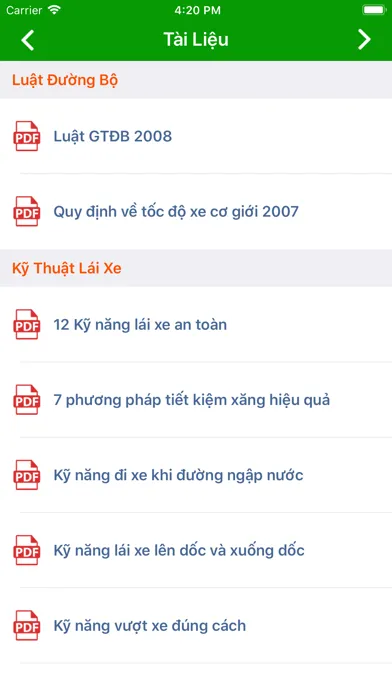 Hướng dẫn ôn thi GPLX hạng A1应用截图