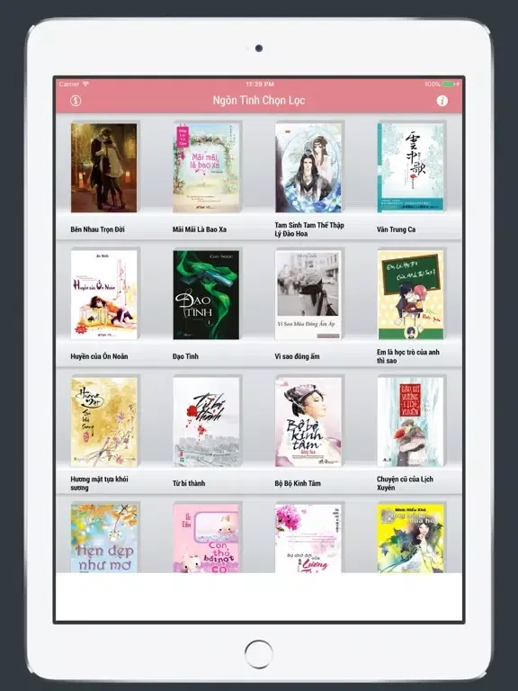 Ngôn Tình Chọn Lọc 2018 iPad 應用截圖
