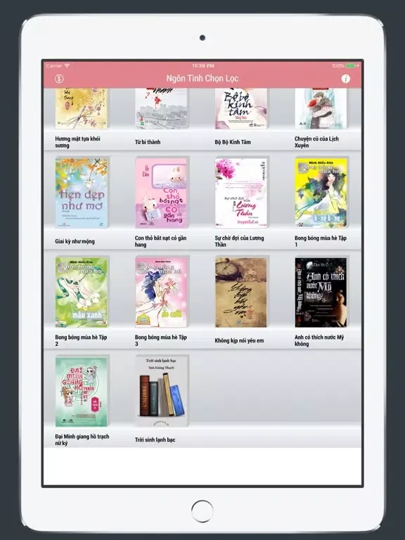 Ngôn Tình Chọn Lọc 2018 iPad 應用截圖