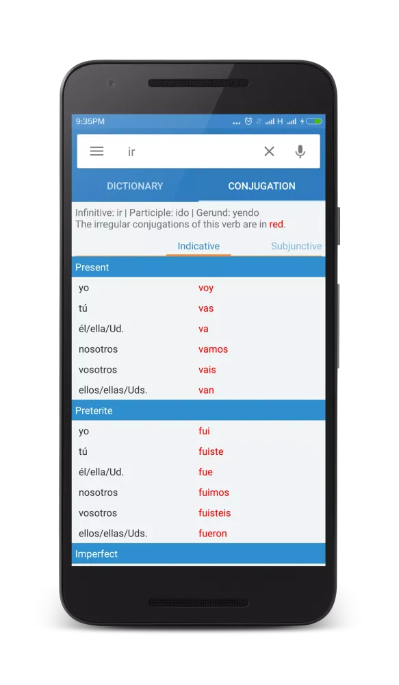 Spanish English Dictionary Screenshots