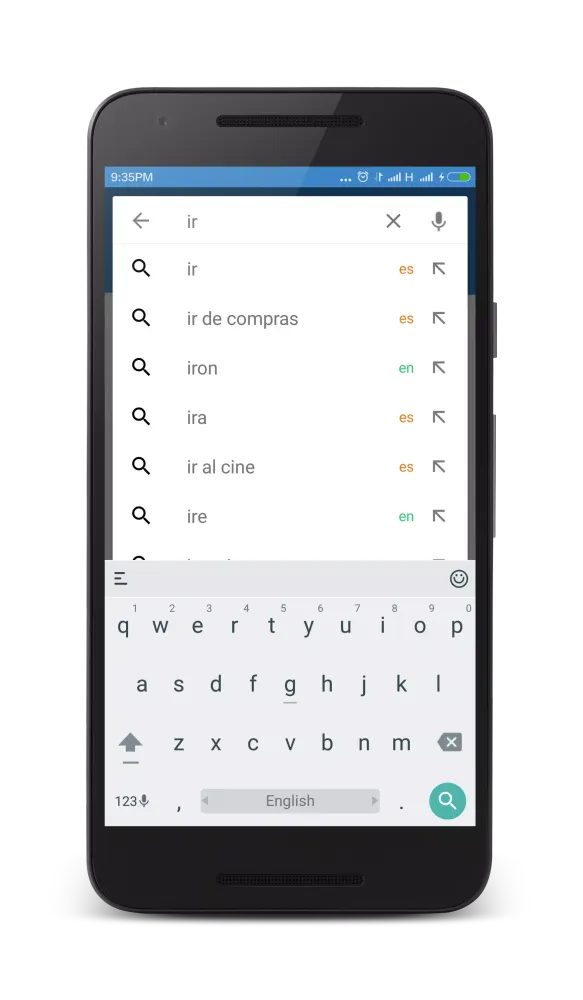 Spanish English Dictionary Screenshots