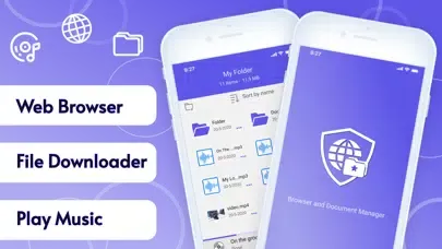 Capturas de tela do Bolt browser: Files downloader