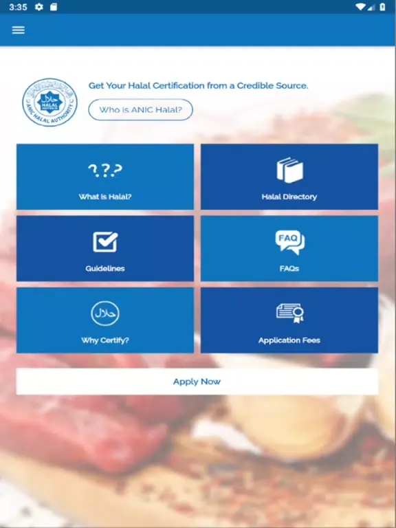 ภาพหน้าจอของ ANIC Halal Directory iPad 