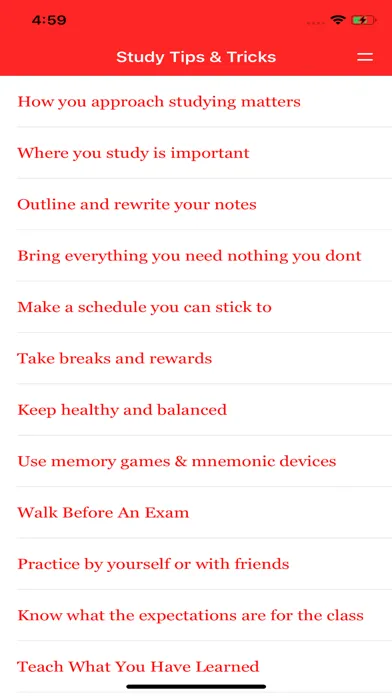 Study Tips And Tricks應用截圖