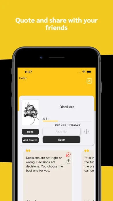 ภาพหน้าจอของ Bookhive - Bookmark & Quotes