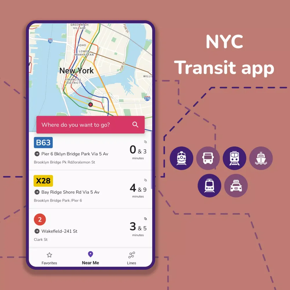 Скриншоты NYC Transit
