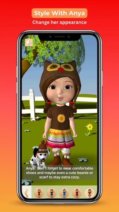 Capturas de tela do Conversational AI Friend Anya