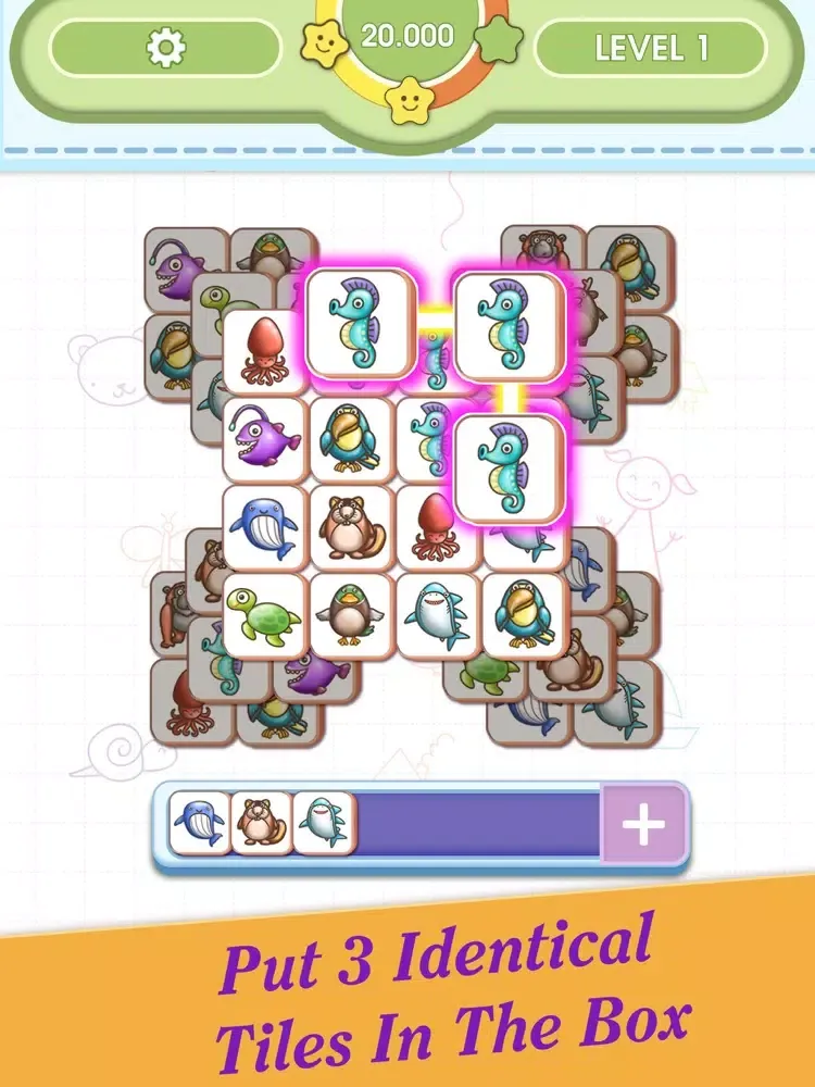 3 Tile : Animal Matching iPad  스크린샷